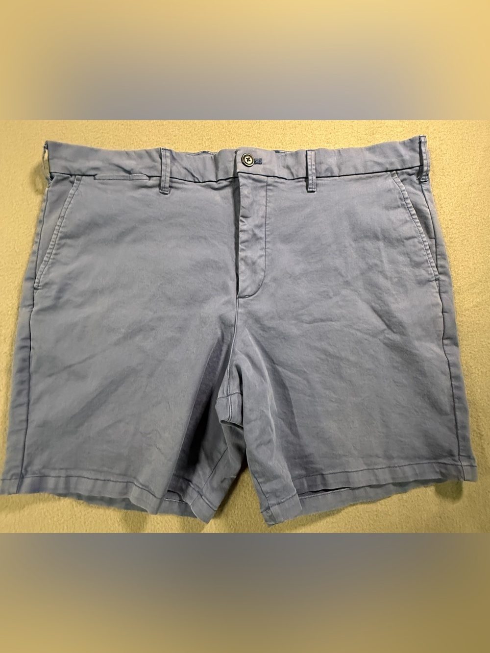 GAP Men's Slate Blue Flat Front Cotton Shorts